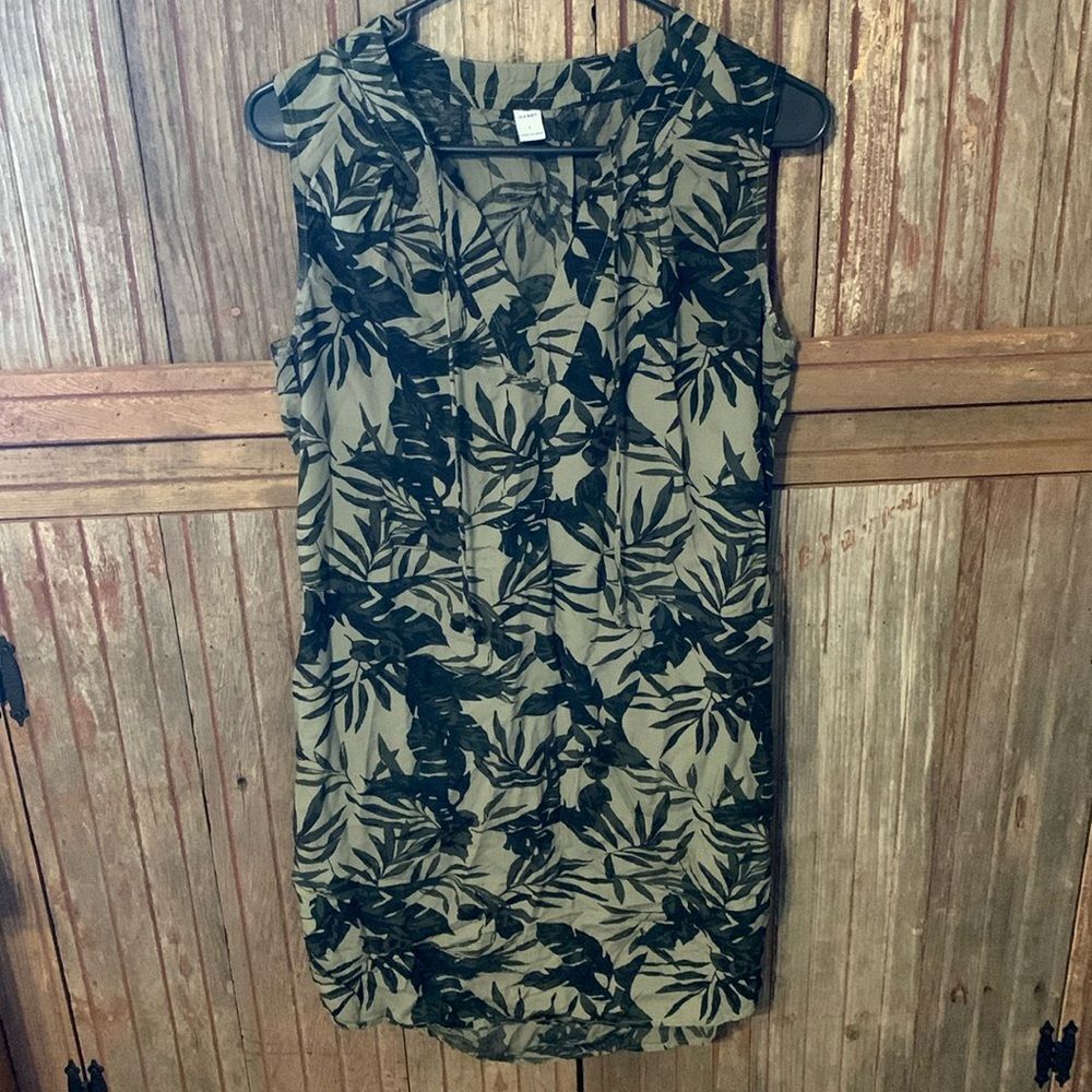 Women’s Juniors Old Navy Tropical Summer Lightweight Neutral Floral Mini Dress S